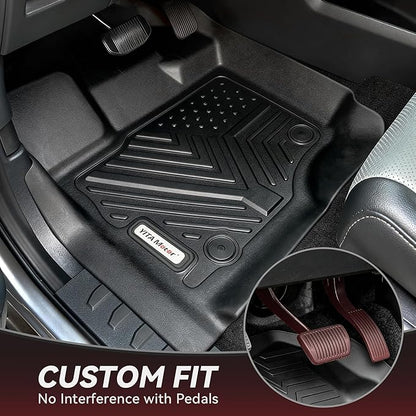 YITAMOTOR Floor Mats Compatible with Toyota 4Runner 2013-2024 & 2014-2023 Lexus GX460, Custom Fit Floor Liners 1st & 2nd Row All Weather Rubber Automotive Mats, Black