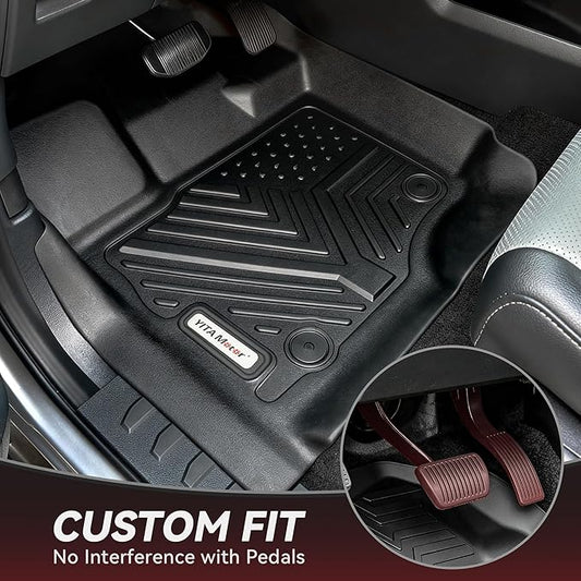 YITAMOTOR Floor Mats Compatible with Toyota 4Runner 2013-2024 & 2014-2023 Lexus GX460, Custom Fit Floor Liners 1st & 2nd Row All Weather Rubber Automotive Mats, Black