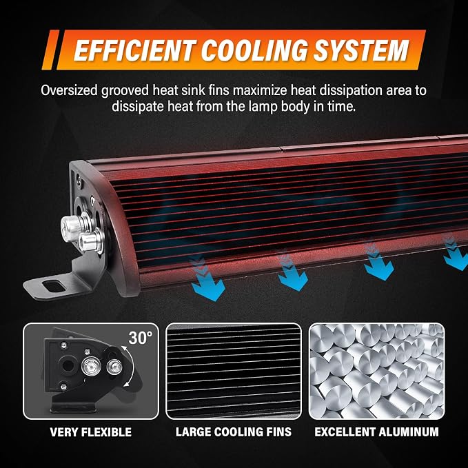 AUXTINGS 28 inch Single Row Dual Color LED Light Bar 150W Off Road Light Bar White Amber Combo LED Work Light Truck UTV 4x4 Cars SUVs ATVs Boats Fog Driving Light with Wiring Harness kit
