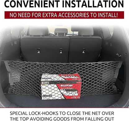 Envelope Style Trunk Mesh Cargo Net for Hyundai Santa FE SE SEL 2021-2026 - Car Accessories - Premium Trunk Organizers and Storage - Cargo Net for SUV - Vehicle Carrier Organizer for Hyundai Santa Fe