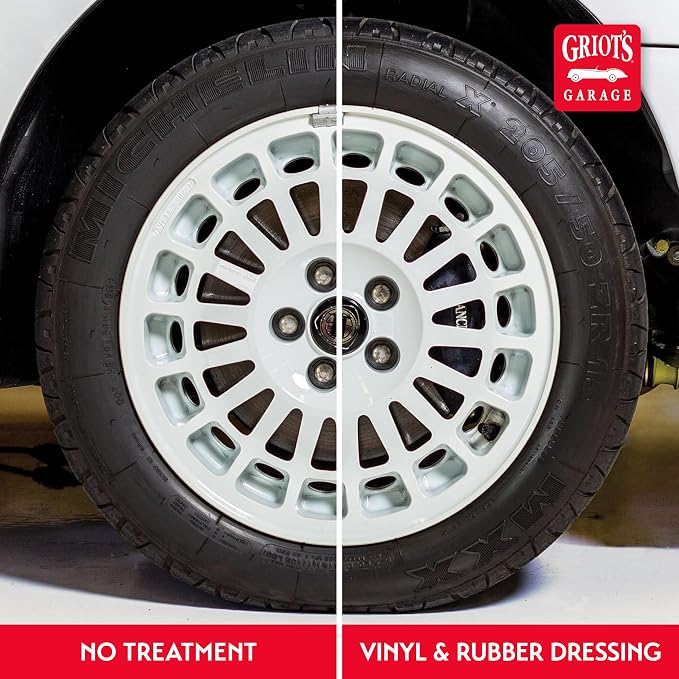 Griot's Garage Vinyl and Rubber Dressing for Car Detailing, Exterior and Interior Auto Cleaner and Protectant for Trim, Tires, Plastic, and More, 11175, One Gallon