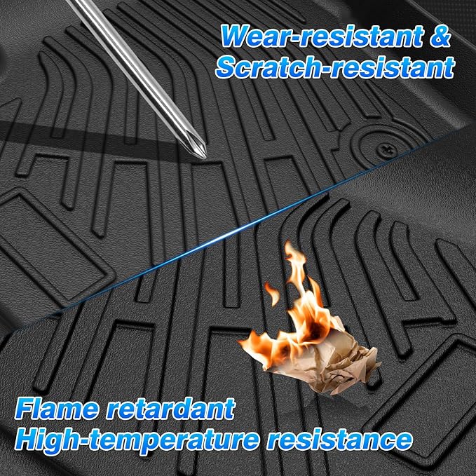 Cartist Floor Mats Fit for Hyundai Tucson NX4 Hybrid 2022 2023 2024 2025 2026 (Not Plug in) 1st & 2nd Row All Weather Floor Liner for Tucson Accessories TPE Heavy Duty