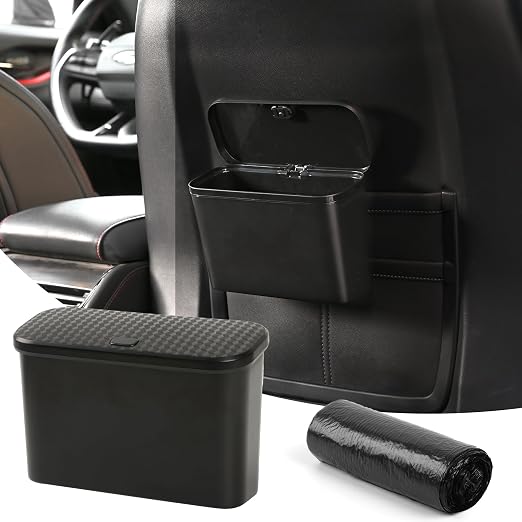 Car Trash Can, Waterproof Multi Functional Auto Trash Bin for Door/Console/Seat Back,Leak-Proof Trash Can for Car, Truck, SUV - Essential Car Accessories for Organization (black2)