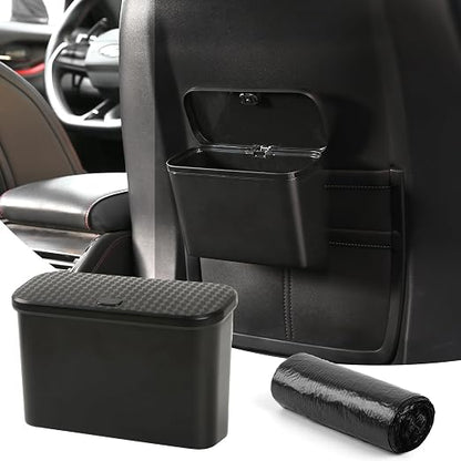Car Trash Can, Waterproof Multi Functional Auto Trash Bin for Door/Console/Seat Back,Leak-Proof Trash Can for Car, Truck, SUV - Essential Car Accessories for Organization (black2)