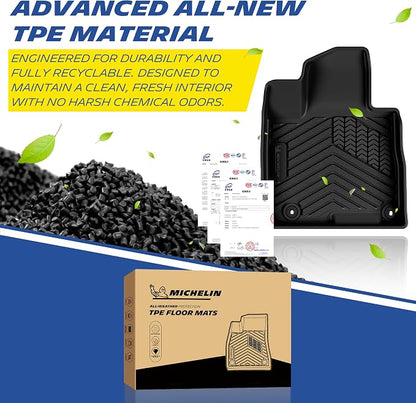 Michelin Vehicle Mats, All-Weather TPE Custom Fit Liner for 2022+ Hyundai Tucson Gas (4 Piece A), Premier