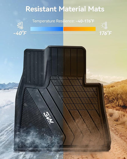 3W BMW X6 Floor Mats Fit for 2020 2021 2022 2023 2024 2025 2026 M/M50i/sDrive40i/xDrive40i G06 All-Weather TPE Floor Liner for BMW X6 1st 2nd Row Full Set Custom Fit Car Liners, Black