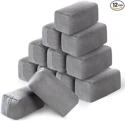 Riakrum 12 Pack Microfiber Applicator Pads Suede Car Detailing Sponge Ceramic Coating Applicator Pads Coating Sponge for Cars Graphene Metal Plastic Trim Ceramic Spray Applying Wax(Gray)