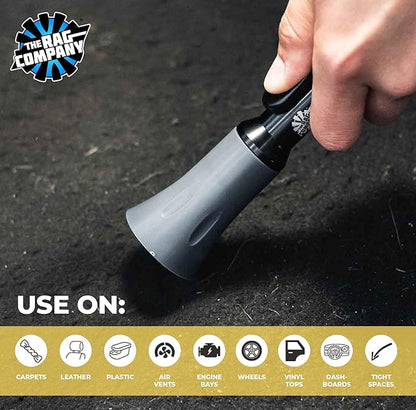 The Rag Company - Ultra Air Blaster Mini - Lift and Blast Dirt and Debris Away for Interior Detailing; Durable and Ergonomic Metal Design; Trigger Operated