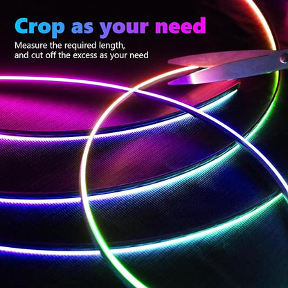 Acrylic Interior Car Light, AMKI Car LED Strip Light with APP Sub Control, Car Accessories Fiber Optic Car Ambient Light Kit with RGB Dreamcolor 22 in 1 and 175 inches 593 LEDs 213 DIY and Music Modes