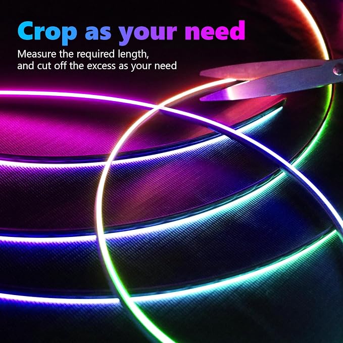 Acrylic Interior Car LED Strip Light, Car Neon Light with APP Control,16 Million Dreamcolor Sound Activated Car Accessories Car Ambient Light Kit with RGB 18 in 1 and 213 Modes 175 inches 593 LED