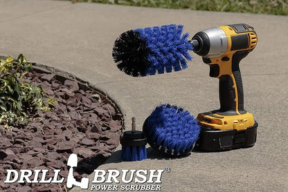 Blue Medium Stiffness Boat Brush Cleaning Set - Pool Liner Cleaning Tools Supplies - Pool Cleaner - Professional Aquarium Cleaner Set - Car Wash Detailing and Scrubbing Brush Kit – Boat Scrubber