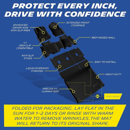 Michelin Vehicle Mats, All-Weather TPE Custom Fit Liner for 2021-2026 Ford Bronco 4-Door(6 Piece), Premier