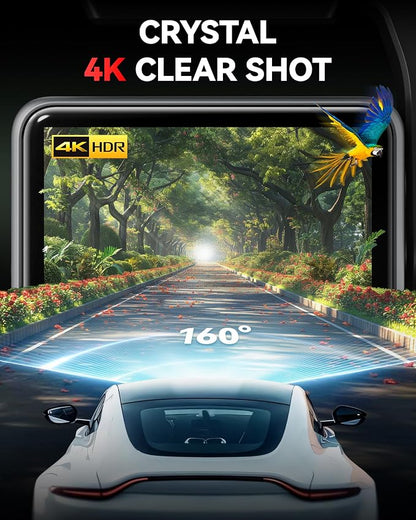 REDTIGER F4 4K Dash Cam Front, 2.2 inch Mini Car Camera, 2160P UHD Touch Screen, Voice Control, Night Vision, Built-in GPS, WiFi APP Control, Loop Recording, 24H Parking Monitor