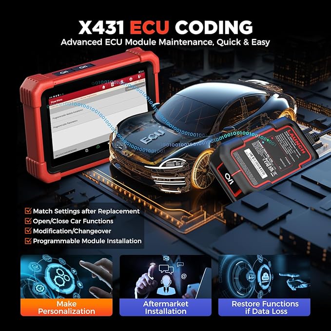 LAUNCH X431 CRP919XBT OBD2 Scanner, 2026 Wireless Bidirectional Scan Tool with ECU Coding, 35+ Services, All Systems Diagnostic, FCA AutoAuth, 2Yrs Free Update, V.A.G Guide, CANFD, Upgraded of CRP919X