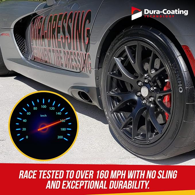 DURA-COATING TECHNOLOGY, Dressing Tire Dressing Re-Load Kit, for Tires Already Coated with Dura-Dressing - Car Tire Shine for Ultimate High Gloss Shine, Protection & Renewal - XXL 16oz Bottle