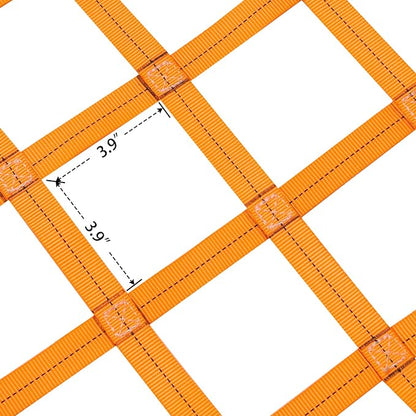 4.92' x 4.92' Polyester Sling Hoisting Net - Flat Cargo Lifting Net - Max. Load Capacity: 1100lbs
