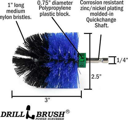 Cleaning Supplies - Scrub Brush - Boat Accessories - Drill Brush - Hull Cleaner - Algae - Barnacles - Boat - Kayak - Canoe - Carpet Cleaner - Vinyl - Deck Brush - Fiberglass - Fishing Boat - Pontoon