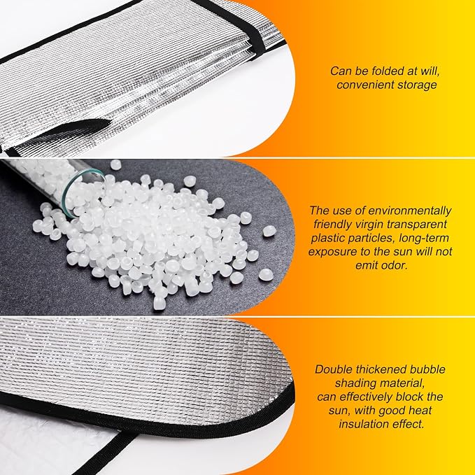 Windshield Sun Shade Compatible with Mercedes-Benz GL-Class 2007-2012 Foldable Front Windshield Sunshade Protector, Block UV Rays Keep Your Car Cooler