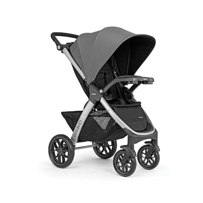 Chicco Bravo 3-in-1 Trio Travel System, Bravo Quick-Fold Stroller with KeyFit 30 Infant Car Seat and Base, Brooklyn/Navy