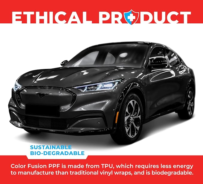 ColorFusion PPF by VViViD, Gloss Metallic Shadow Ash Grey Dry Apply PPF Vinyl Car Wrap Roll 6ft x 5ft