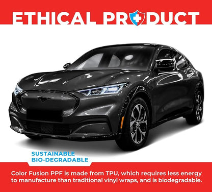 ColorFusion PPF by VViViD, Gloss Metallic Shadow Ash Grey Dry Apply PPF Vinyl Car Wrap Roll 6ft x 5ft