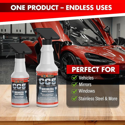 CCS Multi Surface Cleaner - Bug Remover for Motorcycles, Cars, Trucks, RVs, Boats - Polymer Chain Clear Coat Ceramic Alternative - Top Coat Shine and Protection Technology (32 oz)