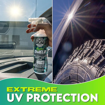 Chemical Guys HydroShield Vinyl, Rubber & Plastic Ceramic Shine Coating - Plastic Restorer for Interior & Exterior Trim, Tires & Trim - Restores Shine, Safe for Cars, Trucks & RVs, 16 fl oz