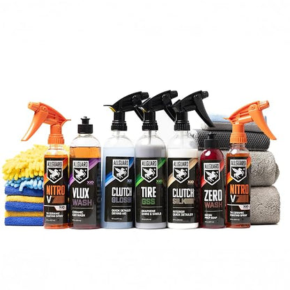 19-Piece Car Wash & XiO2™ Ceramic Coating Kit for Cars, Trucks & SUVS - Includes 7 Car Care Chemicals & 12 Detailing Accessories - Full Surface Prep - Detail The Entire Exterior & Interior