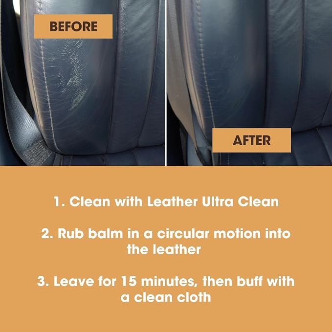 Furniture Clinic Leather Easy Restoration Kit | with Leather Recoloring Balm, Cleaner, Sponge, and Cloth | Leather Repair Kit for Scratched and Faded Furniture (Pine Green)