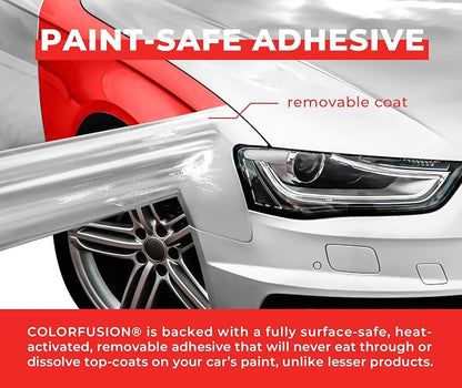 ColorFusion PPF by VViViD, Gloss Polar White Dry Apply PPF Vinyl Car Wrap Roll 10ft x 5ft