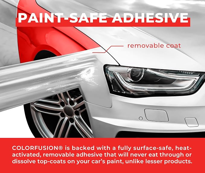 ColorFusion PPF by VViViD, Gloss Polar White Dry Apply PPF Vinyl Car Wrap Roll 1ft x 5ft