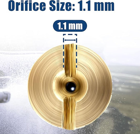 RIDGE WASHER 1.1 mm Orifice for Foam Cannon and Foam Maker, 4-Pack | Universal Thread Nozzle Tips, Mesh Filter
