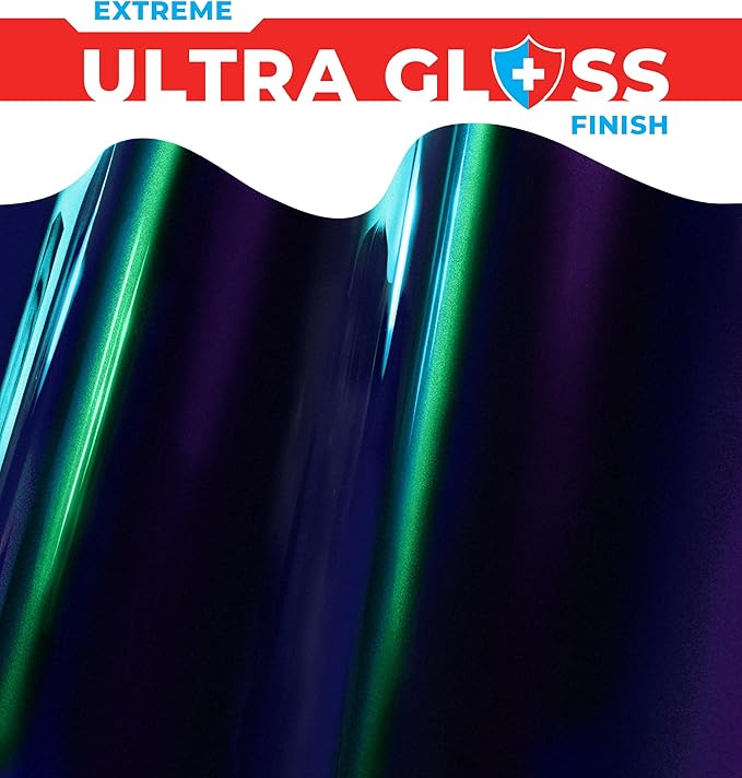 ColorFusion PPF by VViViD, Gloss Metallic Blue Chameleon Dry Apply PPF Vinyl Car Wrap Roll 1ft x 5ft