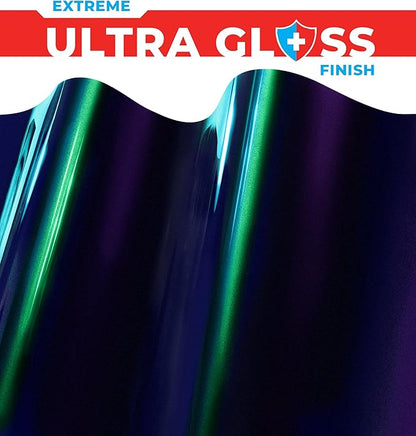 ColorFusion PPF by VViViD, Gloss Metallic Blue Chameleon Dry Apply PPF Vinyl Car Wrap Roll 1ft x 5ft