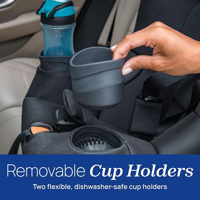 Chicco Fit360 ClearTex Rotating Convertible Car Seat with 360 Degree Rotation for Rear-Facing and Forward-Facing, LeverLock Self-Tensioning Lock System, Obsidian/Black