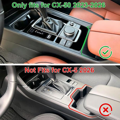 Center Console Organizer Tray Compatible with 2026 2025 2024 2023 Mazda CX-50 Armrest Organizer Tray Secondary Storage ABS Plastic Accessories (NOT FOR CX-5)