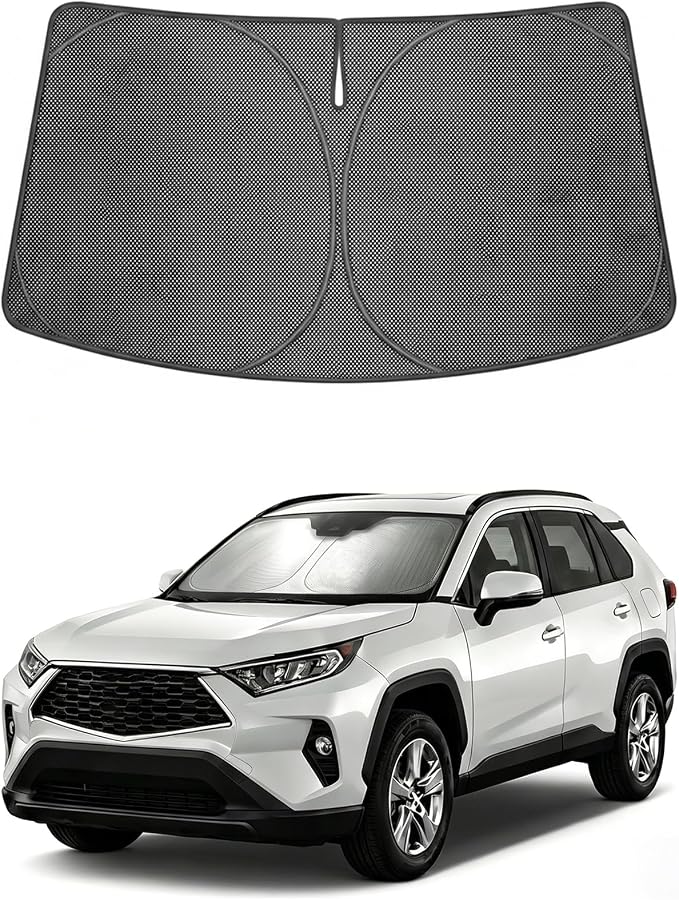 Proadsy Windshield Sun Shade Custom Fit Acura ADX 2025-2026 Ice Crystal Black Front Window Sunshade UV and Heat Blocker Foldable Visor Keeps Car Cooler for Summer Parking and Daily Use