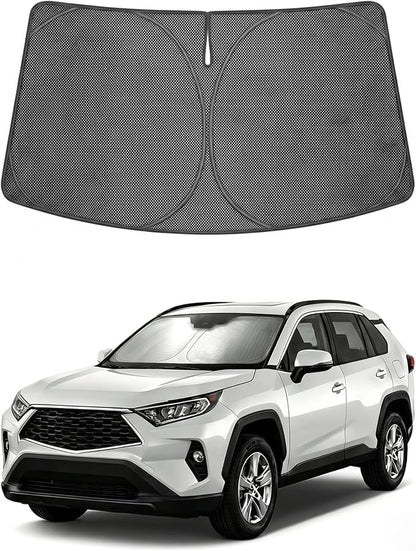 Proadsy Windshield Sun Shade Custom Fit Acura ADX 2025-2026 Ice Crystal Black Front Window Sunshade UV and Heat Blocker Foldable Visor Keeps Car Cooler for Summer Parking and Daily Use
