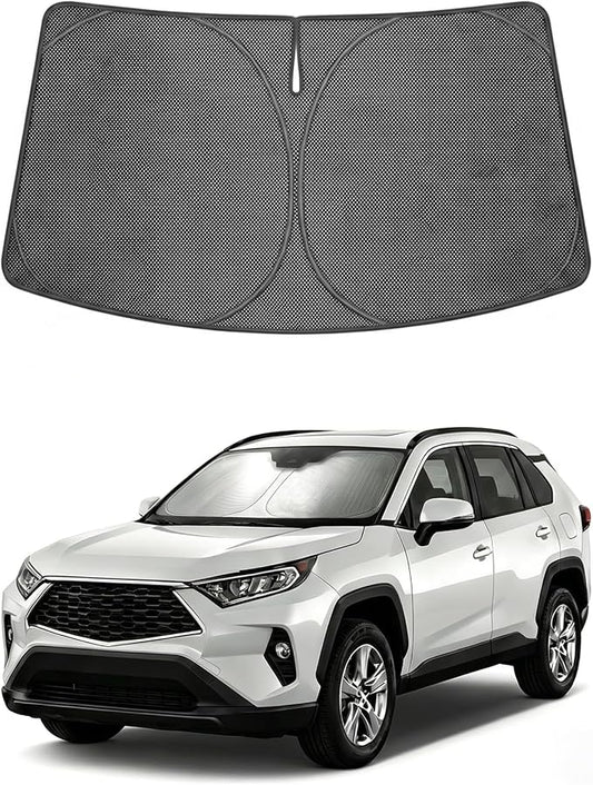 Proadsy Windshield Sun Shade Custom Fit Acura ADX 2025-2026 Ice Crystal Black Front Window Sunshade UV and Heat Blocker Foldable Visor Keeps Car Cooler for Summer Parking and Daily Use