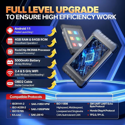 Autel MaxiCheck MX808S OBD2 Diagnostic Scan Tool, 2026 Bidirectional Scanner 3000+ Active Test 11OS as MK900 MK900BT MX900, US Ver. of MaxiCOM MK808S MK808Z, 28+ Service, OE All Systems Scan, FCA