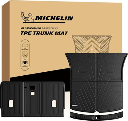 Michelin Vehicle Mat, All-Weather TPE Custom Fit Liner for Tesla Model Y 5 Seat Trunk Mats 2025-2027 (5 Piece), Elite