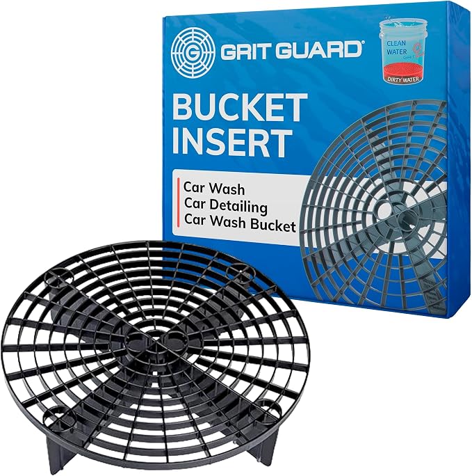 Grit Guard The Original Black Bucket Insert - 10" Diameter Car Wash Bucket for Car Washing, Detailing Compatible with 3.5, 4, 5 and 6 Gallon Buckets - Made in the USA