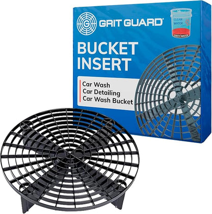 Grit Guard The Original Black Bucket Insert - 10" Diameter Car Wash Bucket for Car Washing, Detailing Compatible with 3.5, 4, 5 and 6 Gallon Buckets - Made in the USA