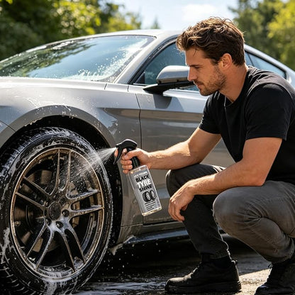 Rubber Finish Enhancer, Automotive Tire Polishing Spray, Quick Shine with Hydrophobic Layer, Long Lasting Wheel Treatmentz, Minimal Clean Style, Motorcycle Truck Use for Detailing