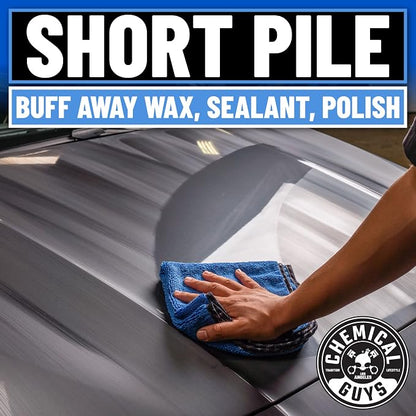 Chemical Guys Professional Grade Premium Microfiber Towels for Cars, Blue, 16" x 16", Ultra-Soft and Scratch-Free Car Detailing Cloths for Trucks, Motorcycles, and More - 12 Pack