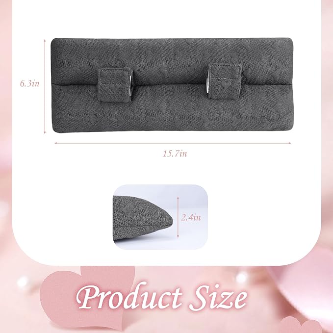 Seat Belt Pillow Post-Surgery – with Ice/Hot Pocket for C-Section, for Chest/Heart Travel, Grey