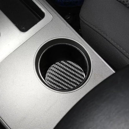 NVCNX Real Premium Carbon Fiber for Toyota 2nd Gen Tacoma Accessories 2005-2015 2006 2007 2008 2009 2010 2011 2012 2013 2014 Center Console Cup Holder Insert Mat Cover Interior Trim Sticker Decal 1PC