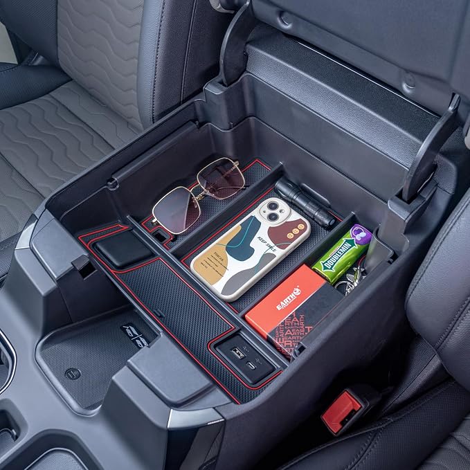 PIMCAR Center Console Organizer for 23-26 Chevy Silverado/GMC Sierra 1500, 2024-2026 Silverado/Sierra 2500HD 3500HD, 22-26 Silverado/Sierra 1500 Refreshed Models (Full Console w/Bucket Seats ONLY)