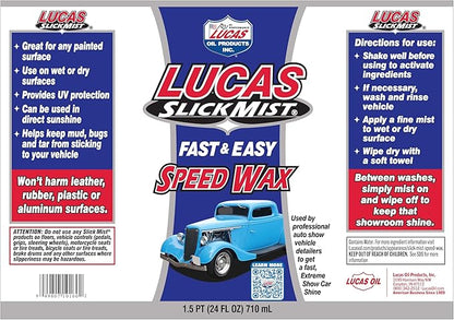 Lucas Oil 10160 Slick Mist Speed Wax - 24 Ounce (Pack of 6)