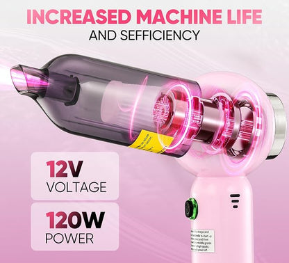 Handheld Vacuum Cleaner Cordless - 17500PA Strong Suction Rechargeable, 3-Speed Adjustable Portable Mini Dust Buster for Pet Hair, Car Detailing, Home, Office & Car Cleaning